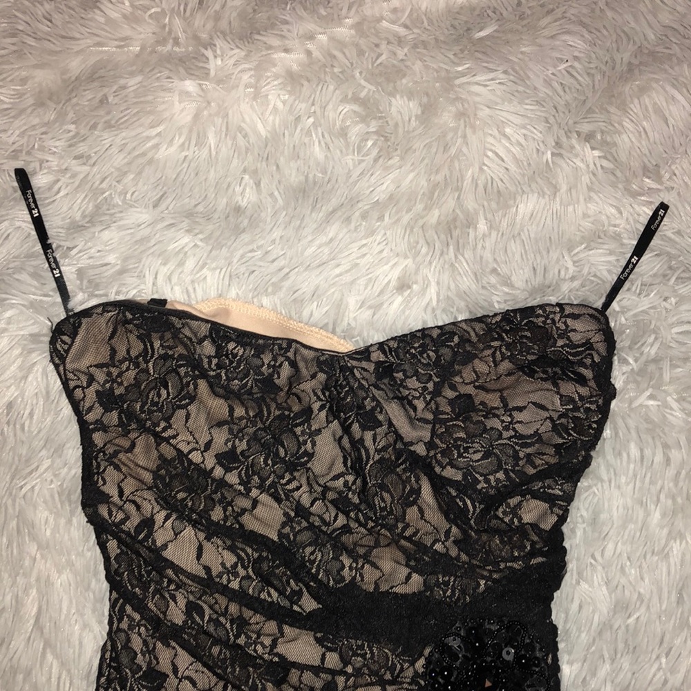 Black strapless lace dress - Picture 8 of 8